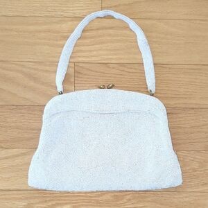 Walborg Cream Beaded Women's Clutch Bag